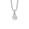 Hot Zinzi zilveren hanger driehoek wit ZIH1663 (zonder collier)