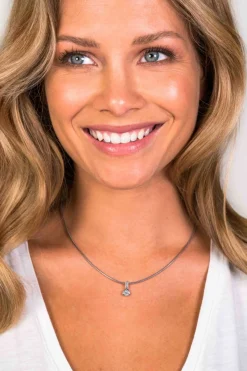 Hot Zinzi zilveren hanger driehoek wit ZIH1663 (zonder collier)
