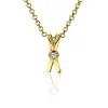 Outlet Zinzi zilveren hanger extra 14K geel verguld X-vorm witte zirconia ZIH2194Y (zonder collier)