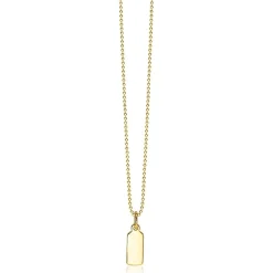 Sale Zinzi zilveren hanger geel verguld glad rechthoek ZIH2344G (zonder collier)