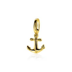 Sale Zinzi zilveren hanger geel verguld anker ZIH2063G (zonder collier)