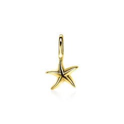 Best Zinzi zilveren hanger geel verguld zeester ZIH2064G (zonder collier)