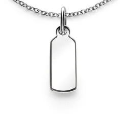 Outlet Zinzi zilveren hanger glad rechthoek ZIH2344 (zonder collier)