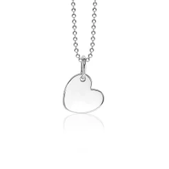 Zinzi zilveren hanger glad hartje 12mm ZIH1826 (zonder collier)