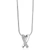 Online Zinzi zilveren hanger kruislings wit ZIH1625 (zonder collier)