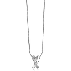 Online Zinzi zilveren hanger kruislings wit ZIH1625 (zonder collier)
