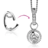 Best Zinzi zilveren hanger met witte zirconia's om je oorbedels aan te hangen ZIH2CH