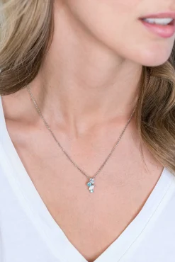 Zinzi zilveren hanger 15mm speelse vormen lichtblauw en witte zirconia ZIH2189