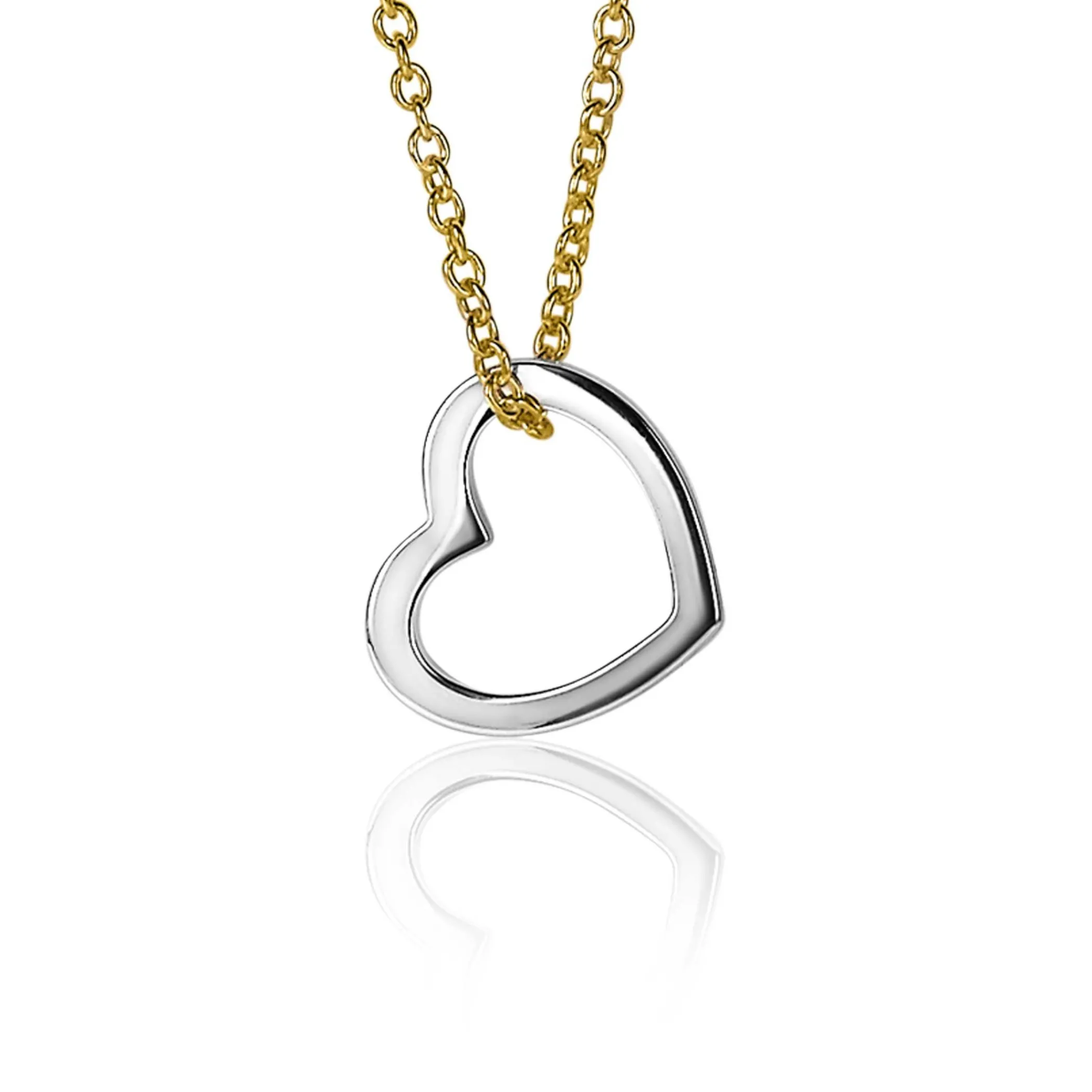 Hot Zinzi zilveren hanger 12mm open hart ZIH2197