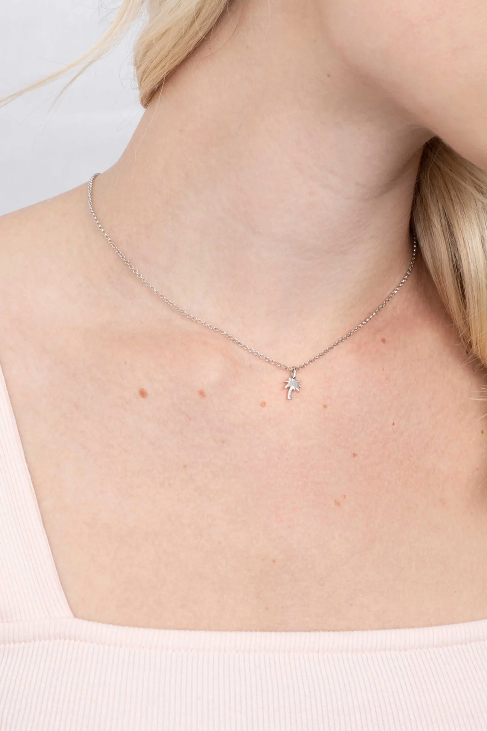 New Zinzi zilveren hanger palmboom ZIH2069 (zonder collier)