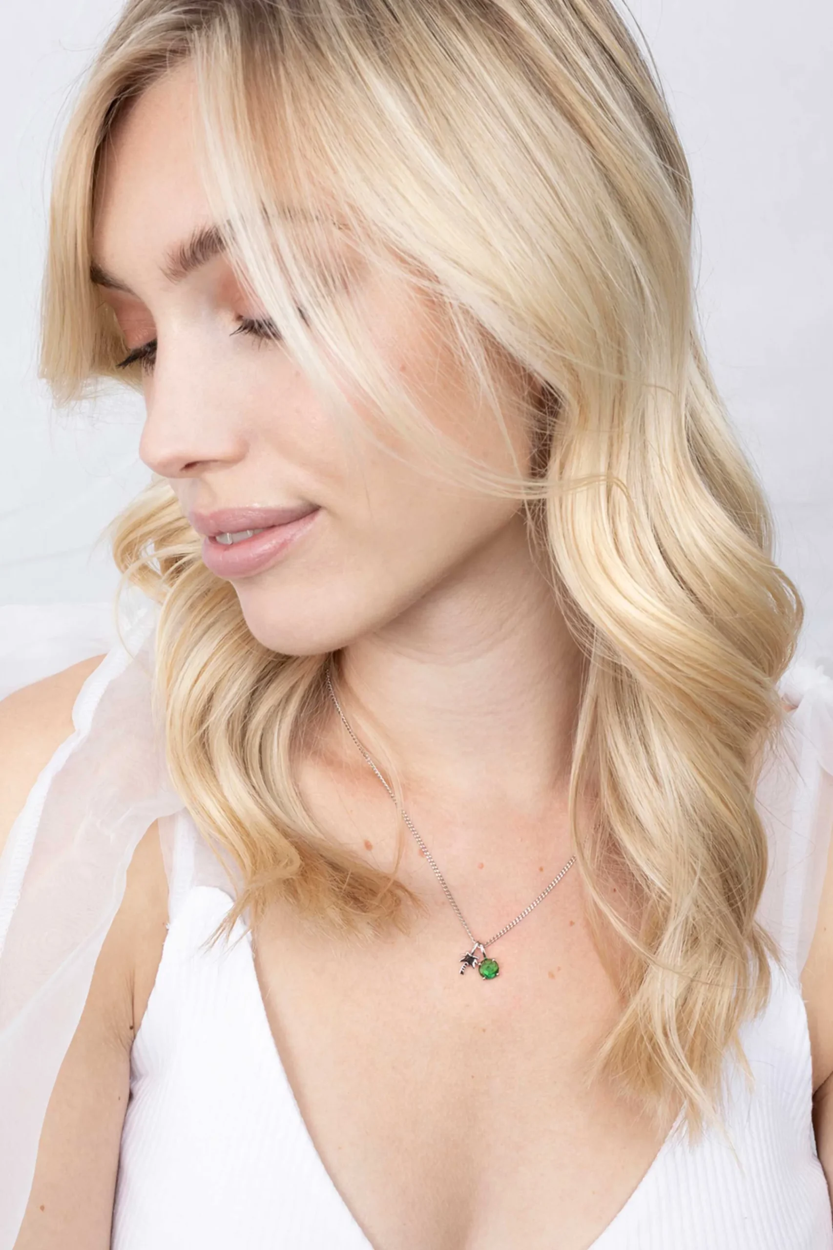New Zinzi zilveren hanger palmboom ZIH2069 (zonder collier)