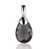 Discount Zinzi zilveren hanger peervorm donkergrijs ZIH1171Z