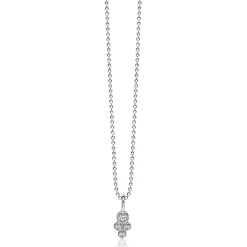 Online Zinzi zilveren hanger rond wit ZIH1829 (zonder collier)