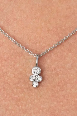 Online Zinzi zilveren hanger rond wit ZIH1829 (zonder collier)