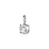 Hot Zinzi zilveren hanger rond wit ZIH2072 (zonder collier)