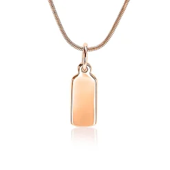 Sale Zinzi zilveren hanger rosé verguld glad rechthoek ZIH1827R (zonder collier)