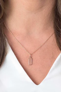 Sale Zinzi zilveren hanger rosé verguld glad rechthoek ZIH1827R (zonder collier)