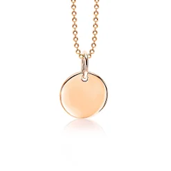 New Zinzi zilveren hanger rosé verguld glad rond 12mm ZIH1825R (zonder collier)