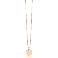 New Zinzi zilveren hanger rosé verguld glad rond 12mm ZIH1825R (zonder collier)