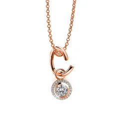 Best Zinzi zilveren hanger rosé verguld glad voor oorbedels ZIH1CHR