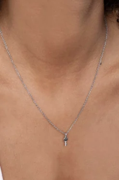 Discount Zinzi zilveren hanger sleuteltje wit ZIH2081 (zonder collier)