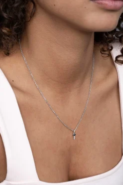Discount Zinzi zilveren hanger sleuteltje wit ZIH2081 (zonder collier)