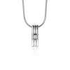 Outlet Zinzi zilveren hanger staaf met drie banen en witte ronde zirconia 17mm ZIH2241 (zonder collier)