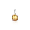 Sale Zinzi zilveren hanger vierkant geel ZIH2073G (zonder collier)