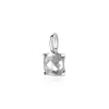 Outlet Zinzi zilveren hanger vierkant wit ZIH2073 (zonder collier)