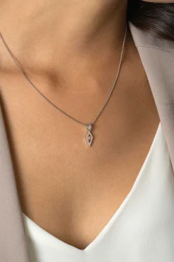 Discount Zinzi zilveren hanger vliegervorm bezet met witte zirconia's en luxe hangoog 20mm ZIH2497 (zonder collier)