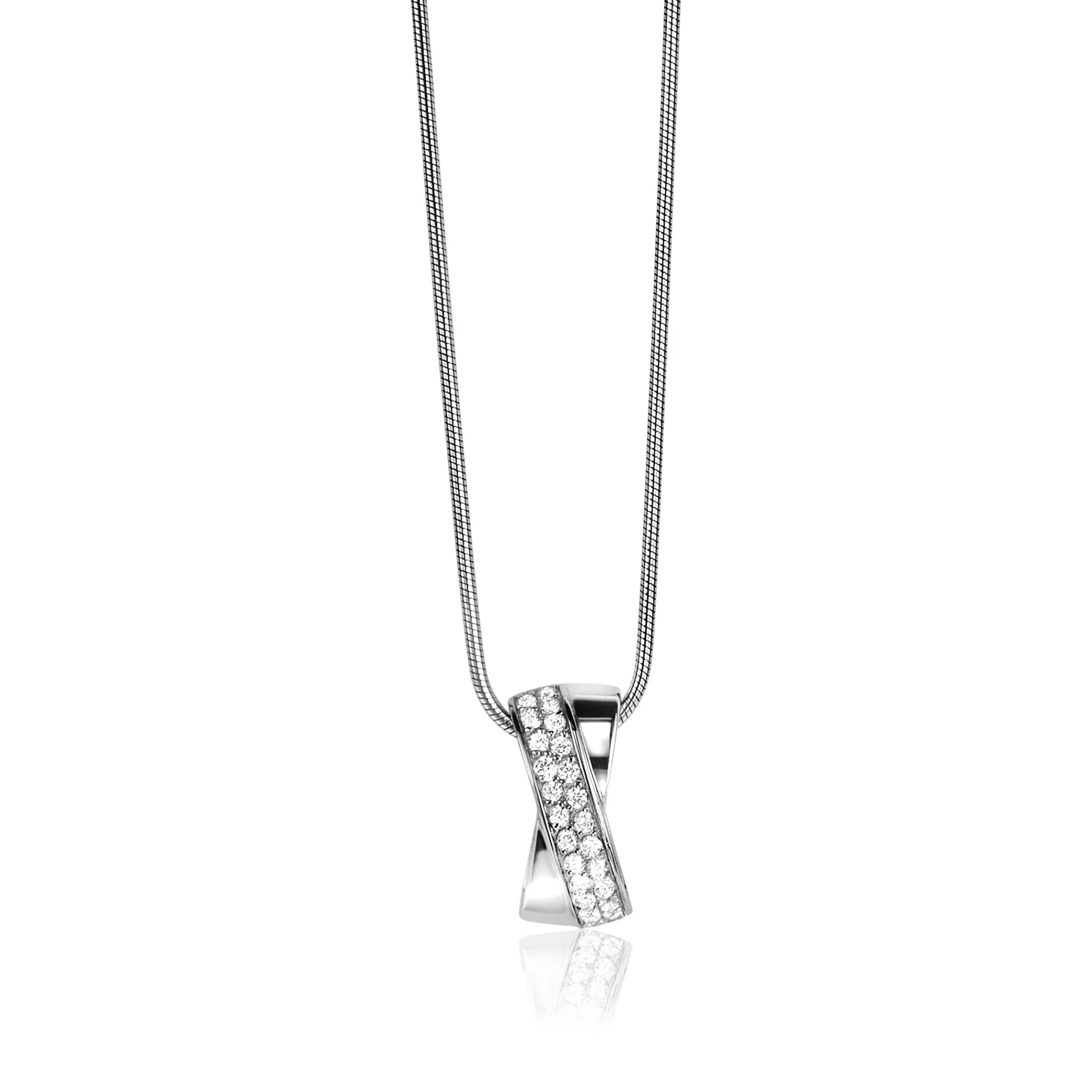 Sale Zinzi zilveren hanger wit ZIH804