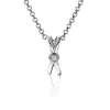 Best Zinzi zilveren hanger X-vorm witte zirconia ZIH2194 (zonder collier)