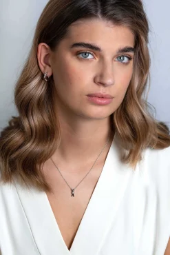 Best Zinzi zilveren hanger X-vorm witte zirconia ZIH2194 (zonder collier)