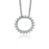 Discount Zinzi zilveren hanger zon wit 18mm ZIH1883 (zonder collier)