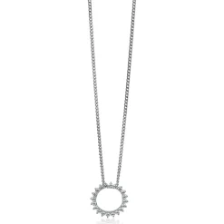 Discount Zinzi zilveren hanger zon wit 18mm ZIH1883 (zonder collier)
