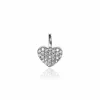 Best Zinzi zilveren hart hanger 13mm wit ZIH2139 (zonder collier)
