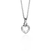 Sale Zinzi zilveren hart hanger 15mm met witte zirconia ZIH2303 (zonder collier)