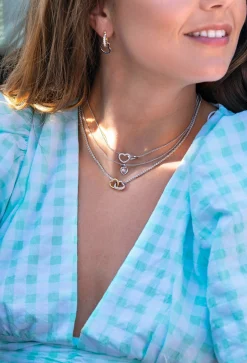 Sale Zinzi zilveren hart hanger 15mm met witte zirconia ZIH2303 (zonder collier)
