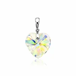 Discount Zinzi zilveren hart hanger Swarovski wit ZIH903