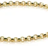 Sale Zinzi zilveren jasseron armband geel verguld 5mm breed 19cm ZIA1009G