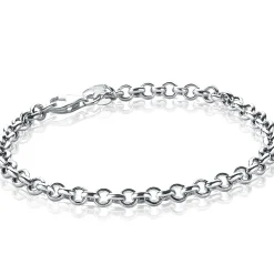 Sale Zinzi zilveren jasseron armband 4,5mm breed 18cm ZIA1911