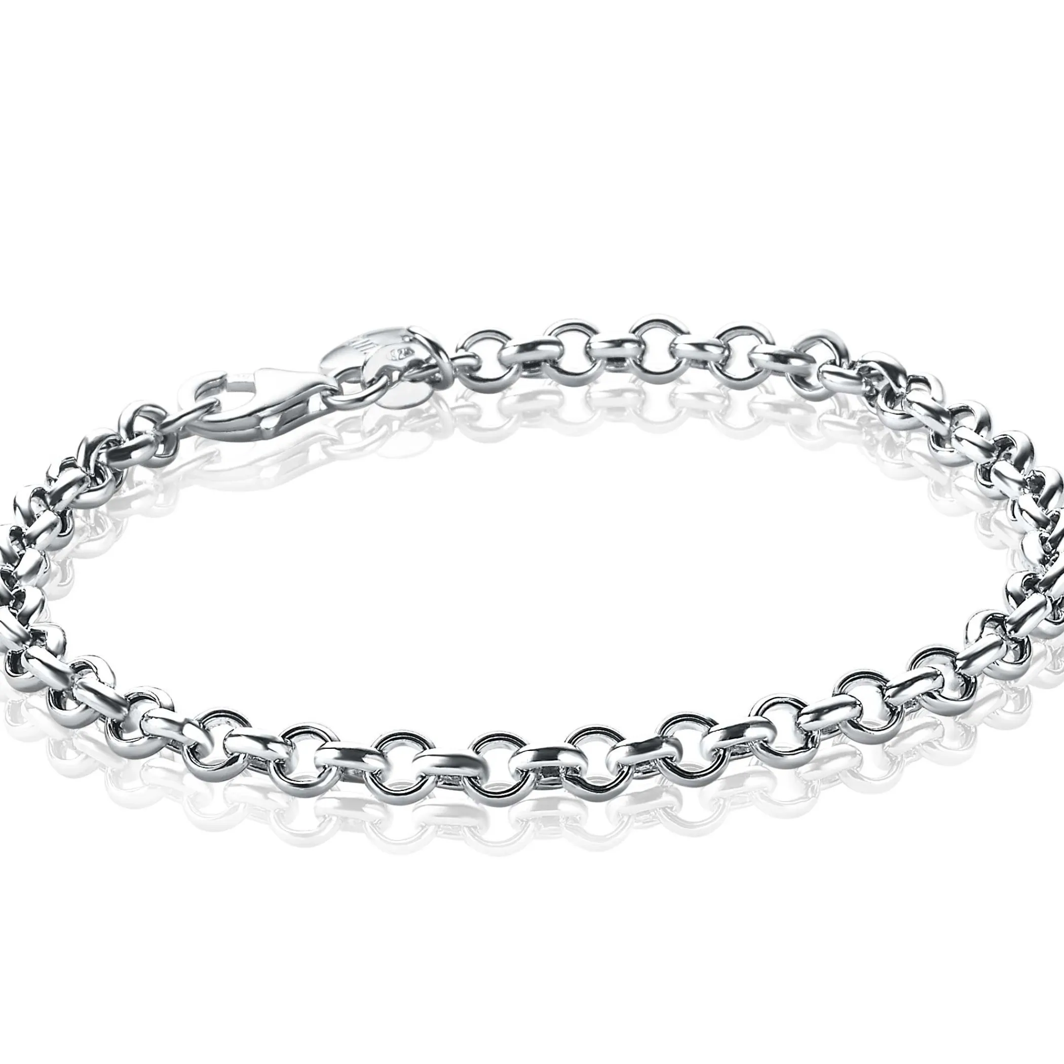 Sale Zinzi zilveren jasseron armband 4,5mm breed 18cm ZIA1911