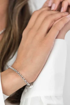 Sale Zinzi zilveren jasseron armband 4,5mm breed 18cm ZIA1911