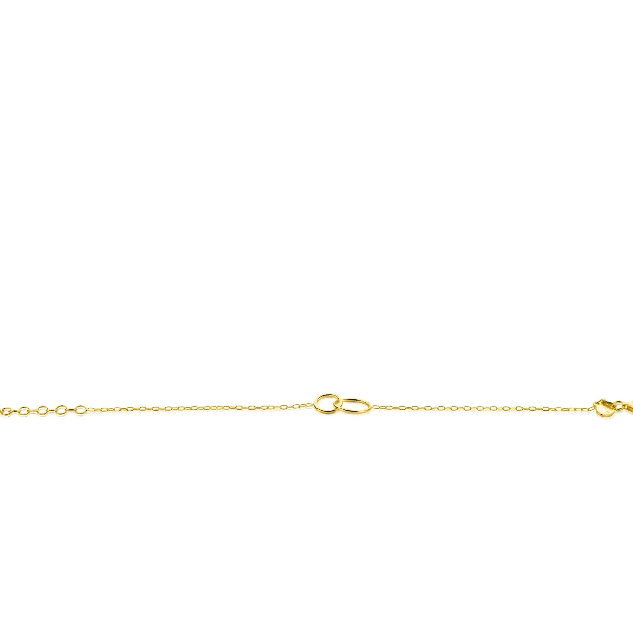 Sale Zinzi zilveren 14K geelvergulde paperclip schakel armband met ronde vormen 17-20cm ZIA2275G