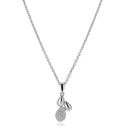New Zinzi zilveren ketting 42-45cm met hanger met drie druppelvormen ZIC2746
