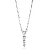 Hot Zinzi zilveren ketting 45cm met hanger vier ronde zirconia's 16mm ZIC2328