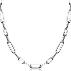Best Zinzi zilveren ketting 45cm met ovale closed for ever schakels 6mm breed ZIC1990