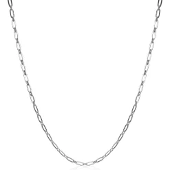 Zinzi zilveren ketting 45cm met 'paperclip' schakel 2,4mm breed ZIC2033
