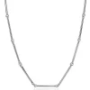 Best Zinzi zilveren ketting 41-45cm met lange glimmende staafjes 21mm ZIC2539