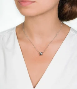 Clearance Zinzi zilveren ketting kruislings wit 42cm ZIC1791S